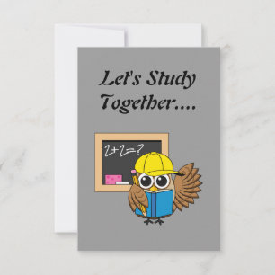 Niedlich School Student Owl Cartoon   Text hinzufü Einladung