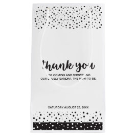 Niedlich, schwarz und weiß, Danke, Baby Dusche Kleine Geschenktüte