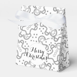 Niedlich Schwarz-Weiß-Weihnachtsgingerbrot Geschenkschachtel