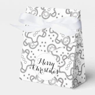 Niedlich Schwarz-Weiß-Weihnachtsgingerbrot Geschenkschachtel