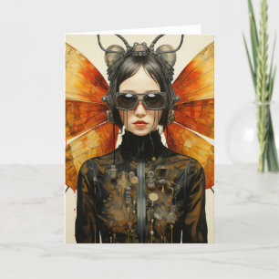 Niedlich Scifi Bug Lady Jedes Anlasses Karte