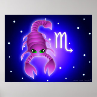 Niedlich Scorpio Zodiac Poster