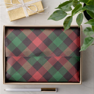 Niedlich Scottie Colorful Kariert Seidenpapier