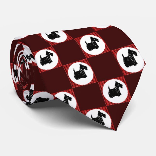 Niedlich Scottie Dogs Krawatte (Gerollt)