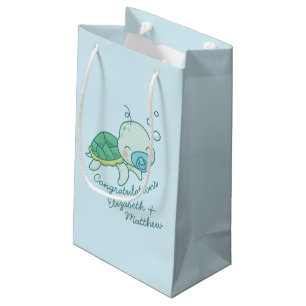 Niedlich Sea Turtle Baby Shower Kawaii Blue Boy Kleine Geschenktüte