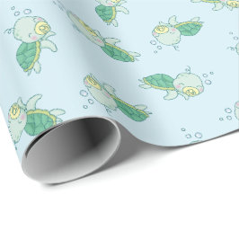 Niedlich Sea Turtle Baby Shower Kawaii Geschenkpapier
