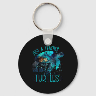 Niedlich Sea Turtle Teacher Ocean Wildlife Earth D Schlüsselanhänger