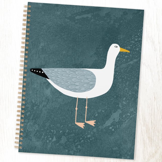 Niedlich Seagull Nautic Planer (Fun seagull nautical coastal bird planner)
