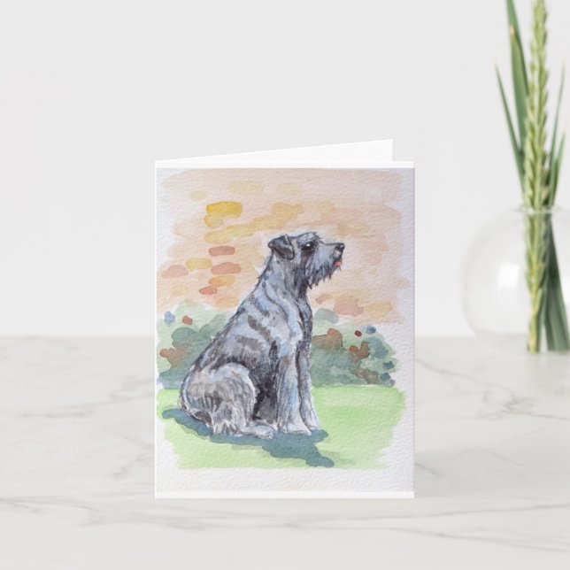 Niedlich Shaggy Hund Grüße Karte (Vorderseite)
