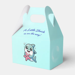 Niedlich Shark Baby Shower Kawaii Blue Geschenkschachtel