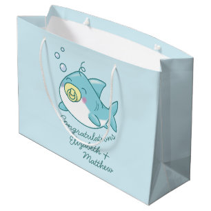 Niedlich Shark Baby Shower Kawaii Große Geschenktüte