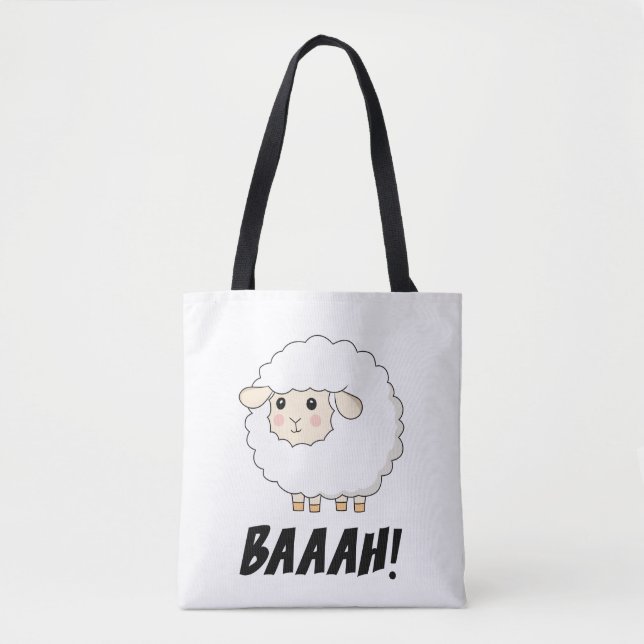 Niedlich Sheep Baaah Tasche (Vorderseite)