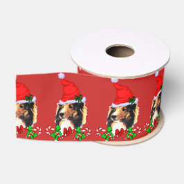 Niedlich Sheltie Christmas Merry Ripsband