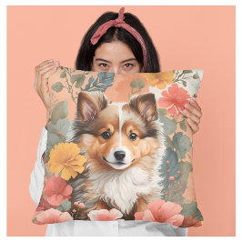 Niedlich Shetland Sheepdog Welpe Kissen