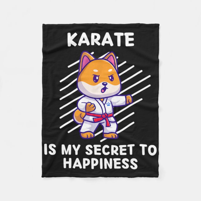 Niedlich Shi Inu Karate ist mein Geheimnis für glü Fleecedecke (Vorderseite)