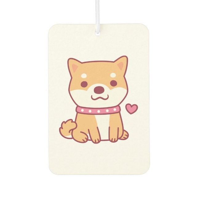Niedlich Shiba Inu Dog Autolufterfrischer (Vorderseite)