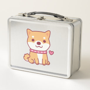 Niedlich Shiba Inu Dog Metall Brotdose