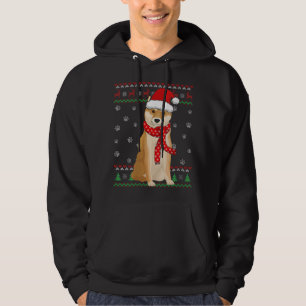 Niedlich Shiba Inu Dog Ugly Christmas Sweater Sant Hoodie
