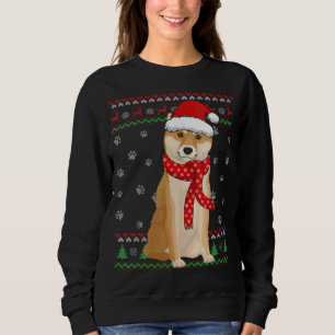 Niedlich Shiba Inu Dog Ugly Christmas Sweater Sant Sweatshirt