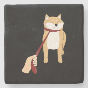 Niedlich Shiba inu Nope dog-lustiges Design Steinuntersetzer