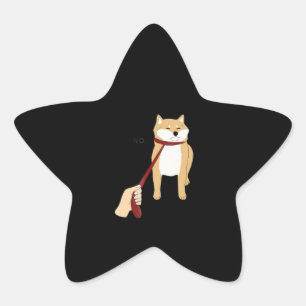 Niedlich Shiba inu   Nope dog-lustiges Design Stern-Aufkleber