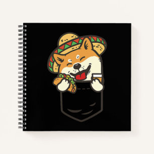 Niedlich Shiba inu Pocket mexico Hund anwesend Notizbuch