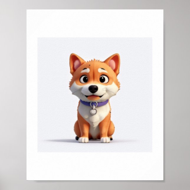 Niedlich Shiba Inu Poster (Vorne)