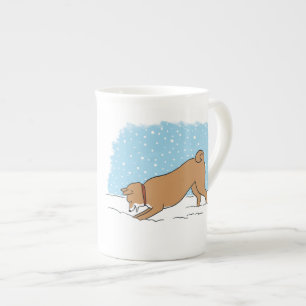 Niedlich Shiba Inu   Snow Dog Holiday Prozellantasse