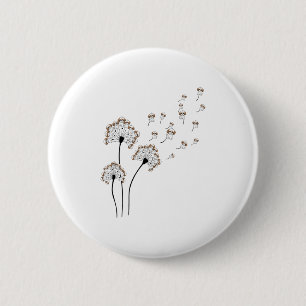Niedlich Shih Tzu Blume Fly Dandelion Shirt Funny Button