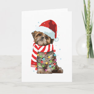 Niedlich Shitzu Dog Lover Funny Xmas Weihnachtsges Karte