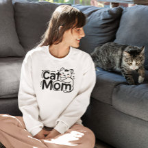 Niedlich Simple Design Womens Cat Lover Mama T - S