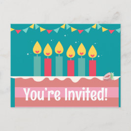 Niedlich sind Sie eingeladen Geburtstagskarten Postkarte