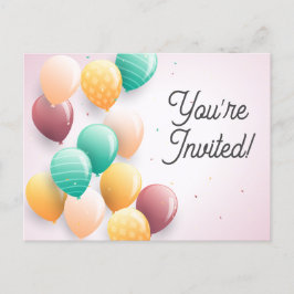 Niedlich sind Sie eingeladen Geburtstagskarten Postkarte