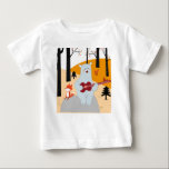 Niedlich singt ein Sommerlied Fuchs Wolf und Teddy Baby T-shirt<br><div class="desc">Vintager niedlicher Frühjahrsfoxwolf und Teddy Bären Cartoon spielen Gitarre romantischen Wald Dschungel Herbst Hintergrund Vektor Hand gezeichnet doodle Comic Kunst</div>