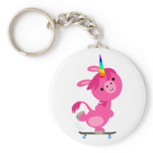 Niedlich Skateboarding Cartoon Unicorn