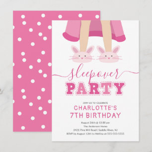 Niedlich Sleepover Pajama Einladung zum Geburtstag