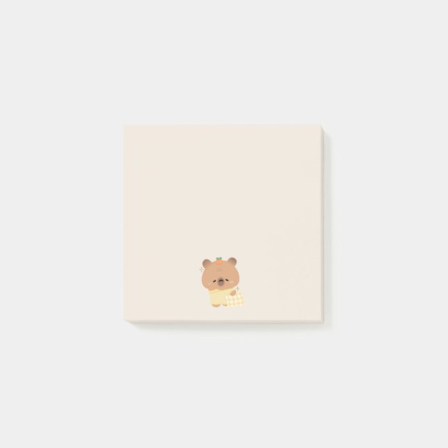 Niedlich Sleepy Capybara Post-it Klebezettel (Vorderseite)