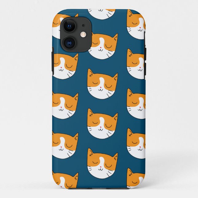 Niedlich Sleepy Cat Iphone Case (Rückseite)
