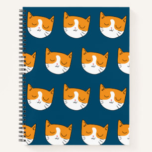 Niedlich Sleepy Cat Notebook Notizbuch