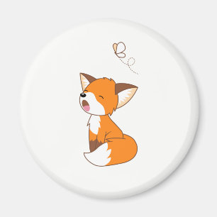 Niedlich Sleepy Little Fox Magnet
