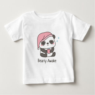 Niedlich Sleepy Panda Bearly Awake Pub Baby T - Sh Baby T-shirt
