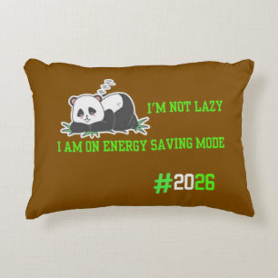 Niedlich Sleepy Panda Throw Kissen - Lila Zuhause 