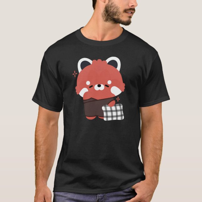 Niedlich Sleepy Red Panda T-Shirt (Vorderseite)