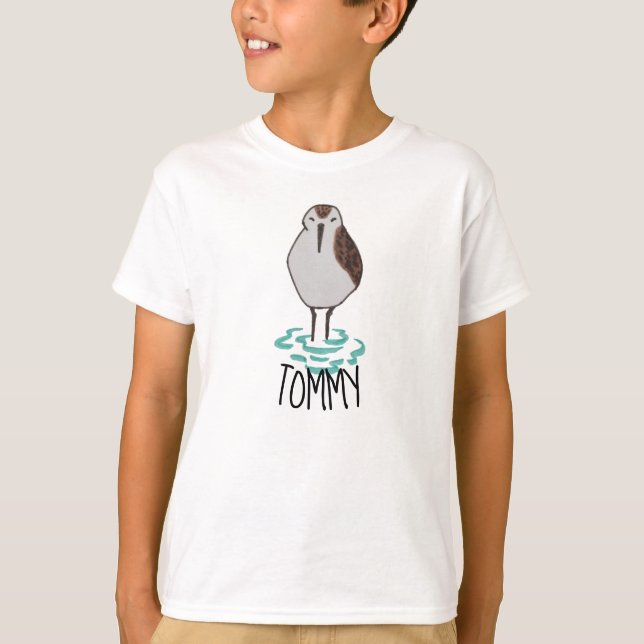 Niedlich Sleepy Sandpiper T-Shirt (Vorderseite)