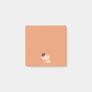 Niedlich Sleepy Tortie Cat Post-it Klebezettel