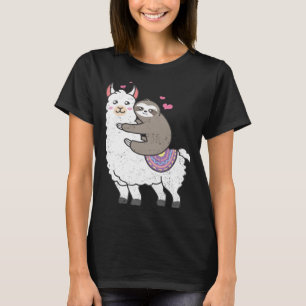 Niedlich Sloth Alpaca Lazy Sloths Owner Animal Gra T-Shirt