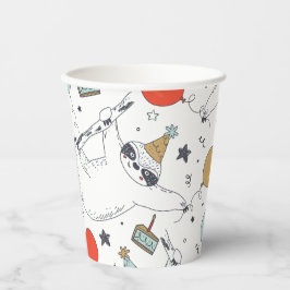 Niedlich Sloth Birthday Pappbecher