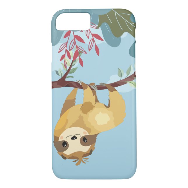 Niedlich Sloth Case-Mate iPhone Hülle (Rückseite)