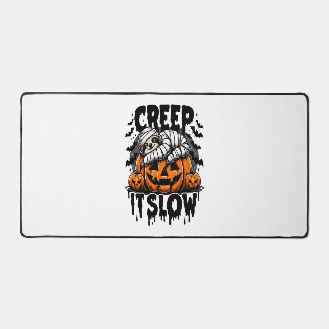 Niedlich Sloth Happy Halloween Schreibtischunterlage (Vorderseite)