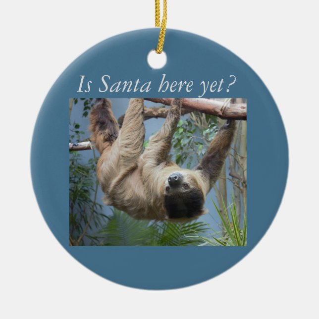 Niedlich Sloth Keramik Ornament (Vorne)